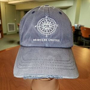 Princess Cruise Embroidered Logo Distressed Adjustable Hat Cap OS